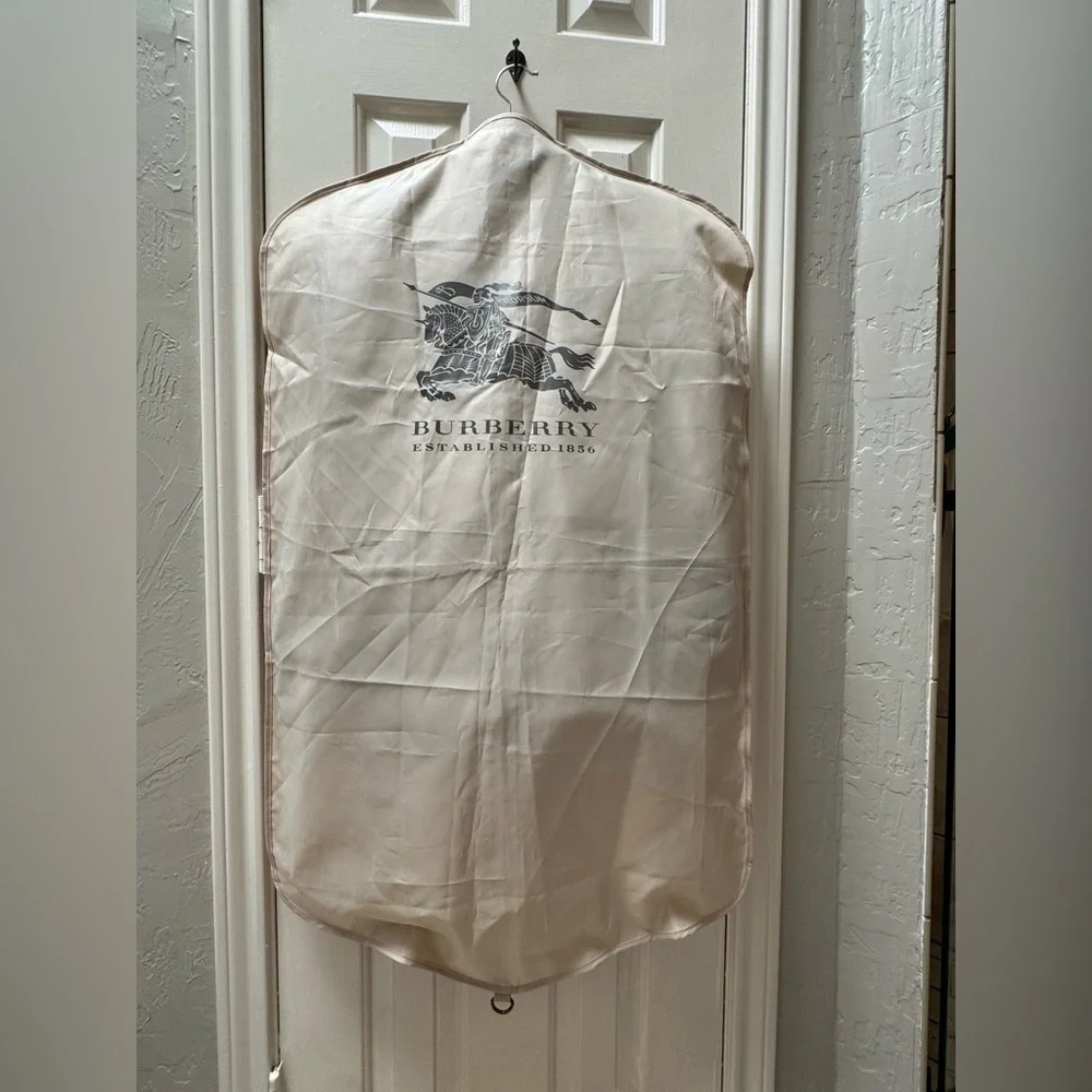 Burberry London Size US 8 Littleton Wool Cashmere Peplum Short Trench, Camel - Picture 9 of 15